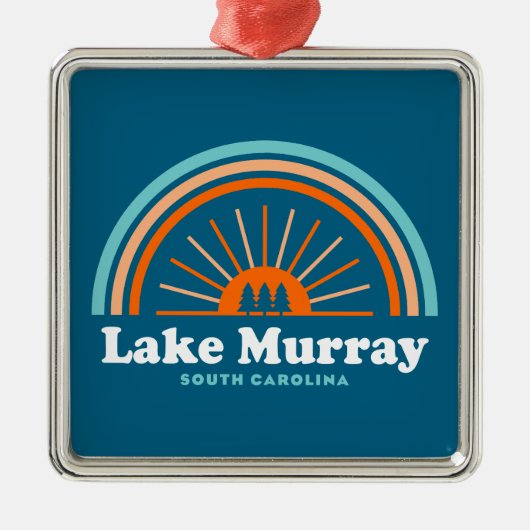 Lake Murray South Carolina Rainbow Metalen Ornament (Voorkant)