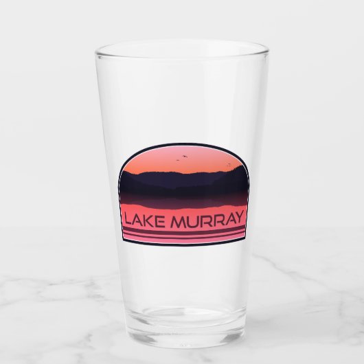Lake Murray South Carolina Red Sunrise Glas (Voorkant)