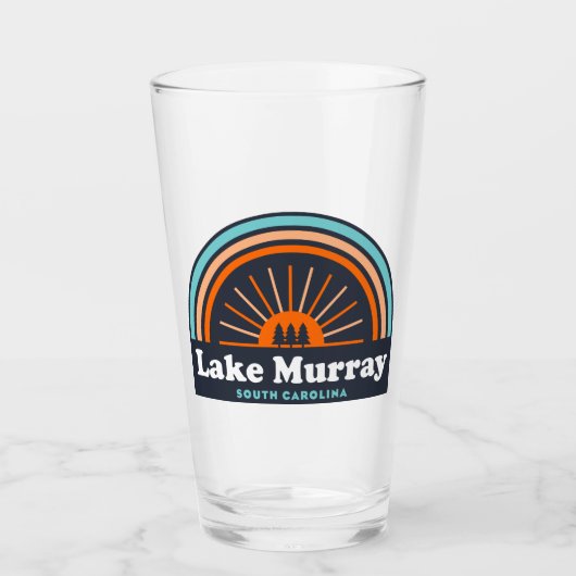 Lake Murray South Carolina Regenboog Glas (Voorkant)