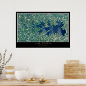 Lake Murray South Carolina Satellite Poster Map (Keuken)