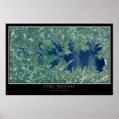 Lake Murray South Carolina Satellite Poster Map (Voorkant)