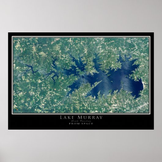 Lake Murray South Carolina Satellite Poster Map (Voorkant)