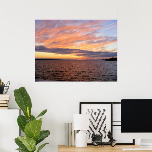 Lake Murray Sunset Poster (Thuiskantoor)