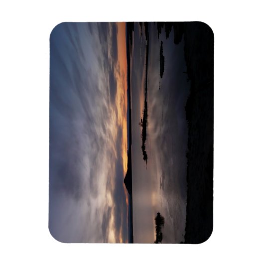 Lake Myvatn zonsondergang rechthoekige magneet (Verticaal)
