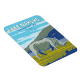 Lake Nakuru Nationaal Park Witte neushoorn Reizen Magneet (Rechterzijde)