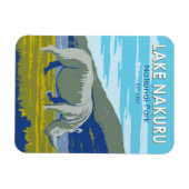 Lake Nakuru Nationaal Park Witte neushoorn Reizen Magneet (Horizontaal)