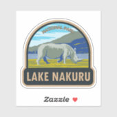 Lake Nakuru Nationaal Park Witte neushoorn Reizen Sticker (Vel)