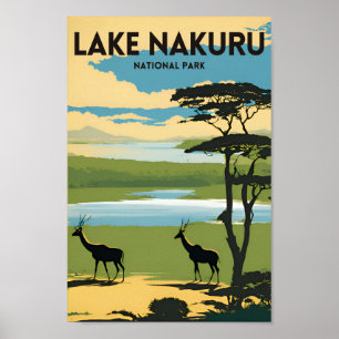 Lake Nakuru National Park Reizen Poster