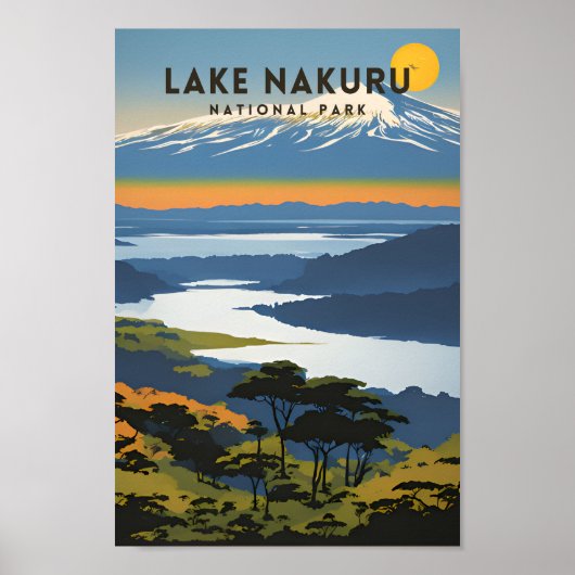 Lake Nakuru National Park Traditionele reizen Poster (Voorkant)