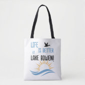 Lake Name gepersonaliseerde tweezijdig Tote Bag (Voorkant)