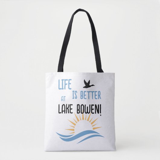 Lake Name gepersonaliseerde tweezijdig Tote Bag (Voorkant)