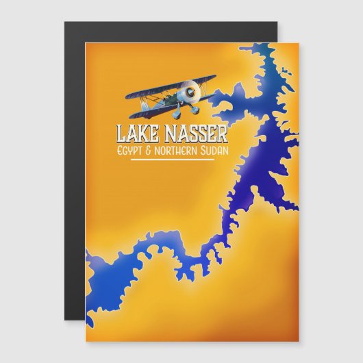 Lake Nasser Egypt en Sudan Map (Voorkant / Achterkant)