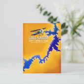 Lake Nasser Egypt en Sudan Map Briefkaart (Staand voorkant)