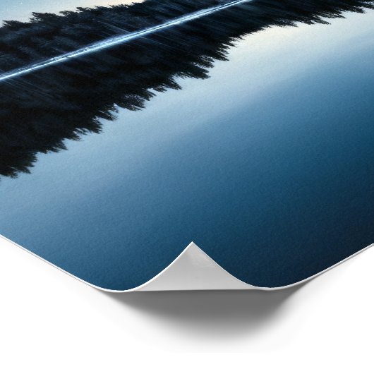 Lake Natuur Buitenlandschap Rustig Rustig Ontspann Poster (Hoek)