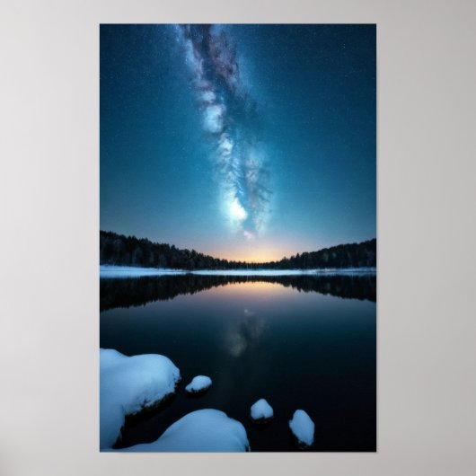 Lake Natuur Buitenlandschap Rustig Rustig Ontspann Poster (Voorkant)