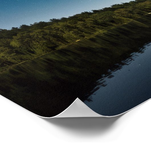 Lake Natuur Buitenlandschap Rustig Rustig Ontspann Poster (Hoek)