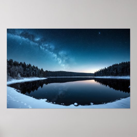 Lake Natuur Buitenlandschap Rustig Rustig Ontspann Poster (Voorkant)