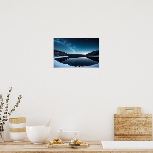 Lake Natuur Buitenlandschap Rustig Rustig Ontspann Poster (Keuken)