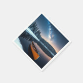 Lake Natuur Buitenlandschap Rustig Rustig Ontspann Servet (Hoek)