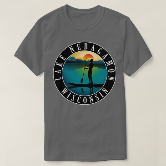Lake Nebagamon Wisconsin Paddleboarding T-shirt (Design voorkant)