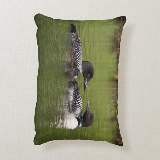 Lake Nettie Loons kussen (Achterkant (Verticaal))