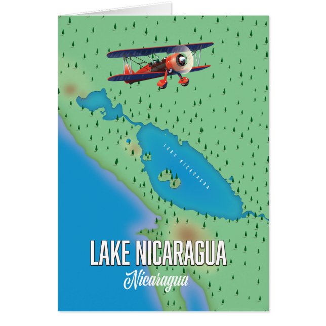 Lake Nicaragua, Nicaragua-kaart (Voorkant)