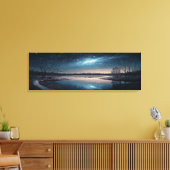 Lake Night Sterrenhemel Landschap Canvas Afdruk (Insitu (Woonkamer))
