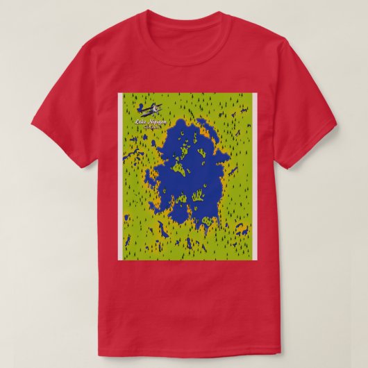 Lake Nipigon kaart T-shirt (Design voorkant)