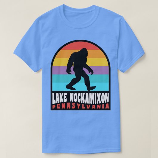 Lake Nockamixon Pennsylvania Retro Sunset T-shirt (Design voorkant)