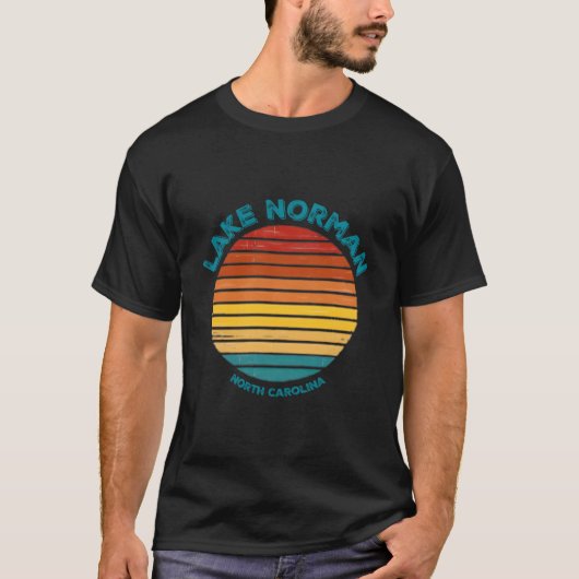 Lake Nor North Carolina Sun Boating Fishing T-shirt (Voorkant)