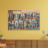 Lake Norfork, Arkansas - Large Letter Scenes Canvas Afdruk (Insitu (Woonkamer))