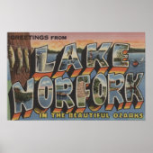 Lake Norfork, Arkansas - Large Letter Scenes Poster (Voorkant)