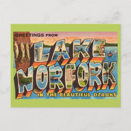 Lake Norfork Retro Ansichtkaart Briefkaart