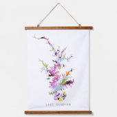 Lake Norman LKN Map Silhouette Wall Art Hangend Wandkleed (Voorkant)