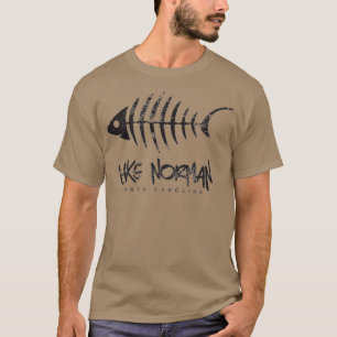 Lake Norman LKN North Carolina Fishbone Gift T-shirt