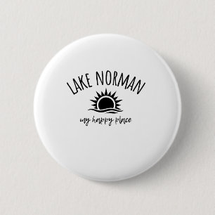 Lake Norman M'n Gelukkige Plek Nc Varen Vissen Kam Ronde Button 5,7 Cm