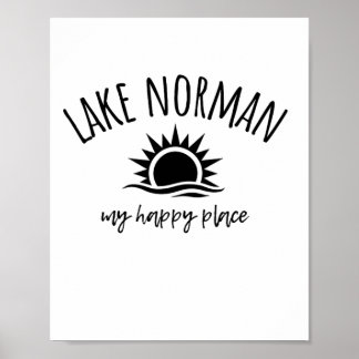 Lake Norman My Happy Place Nc Boating Fishing Camp Poster