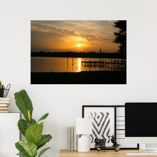 Lake Norman, NC Sunset Poster (Thuiskantoor)