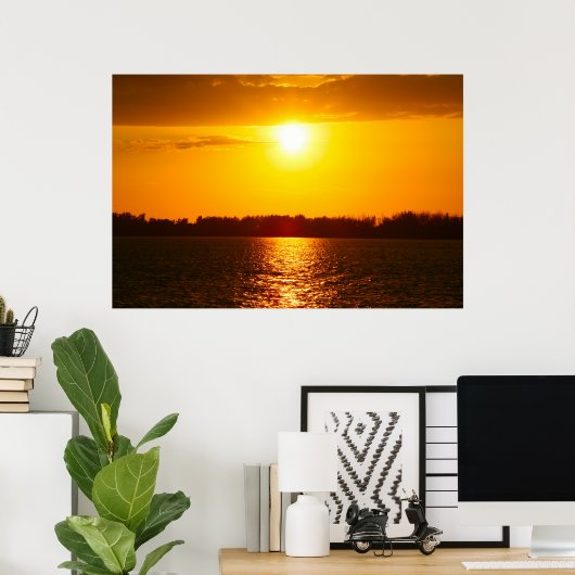 Lake Norman, NC Sunset Poster (Thuiskantoor)