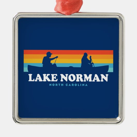 Lake Norman North Carolina Canoe Metalen Ornament (Voorkant)