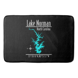 Lake Norman North Carolina Kaart Grote Badmat