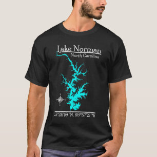 Lake Norman North Carolina Kompas Coördinaten T-shirt