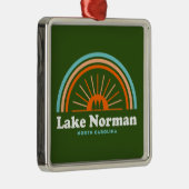 Lake Norman North Carolina Rainbow Metalen Ornament (Rechts)