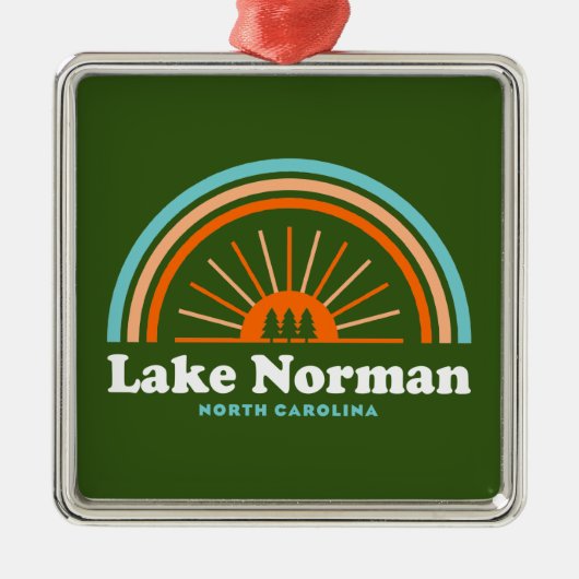 Lake Norman North Carolina Rainbow Metalen Ornament (Voorkant)