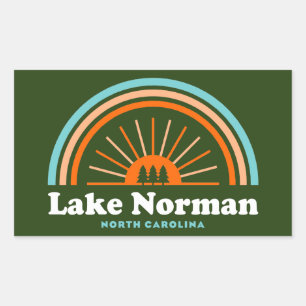 Lake Norman North Carolina Rainbow Rechthoekige Sticker