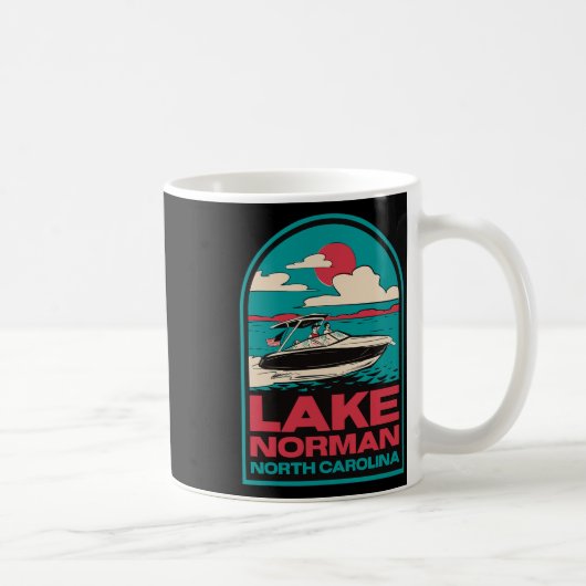 Lake Norman Retro Varend Nc Koffiemok (Rechts)