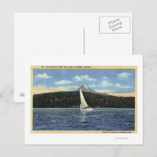 Lake O' The Bossen, Oregon Briefkaart (Voorkant / Achterkant)
