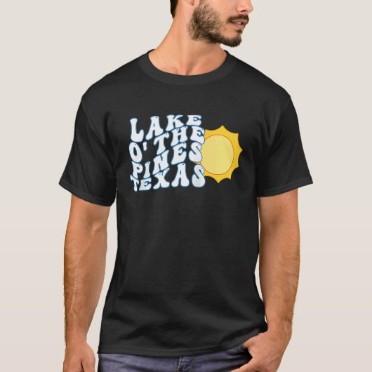 Lake O The Pines Texas TX Sunrise Vacation Souveni T-shirt (Voorkant)