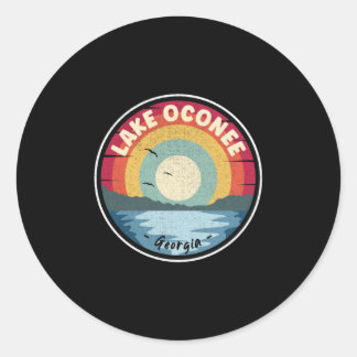 Lake Oconee Georgia Colorful Scene Ronde Sticker
