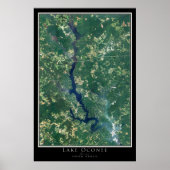 Lake Oconee Georgia Satellite Poster Map (Voorkant)